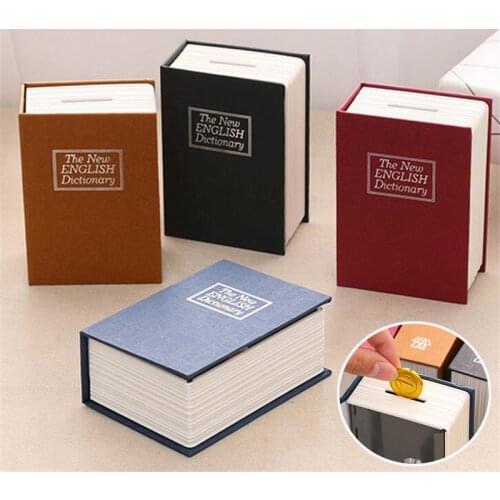 Mini Safe Box Creative Dictionary Shaped Book Money Hidden Secret Security Lock Cash Money Coin Storage Jewellery Key Locker