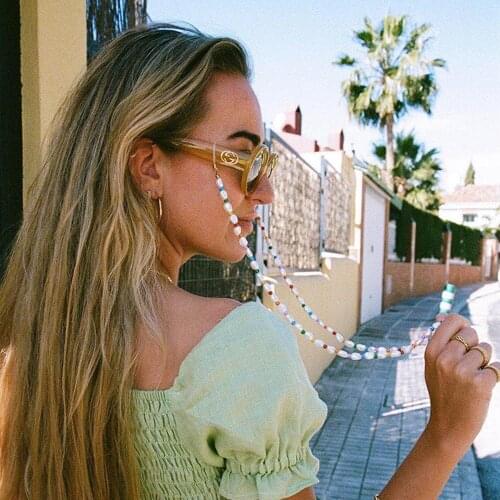 Fashion Sweet Women Glasses Chain Beaded Eyeglass Lanyard Anti Slip Sunglasses Strap Spectacles Cord Accessories Colorful Pearl