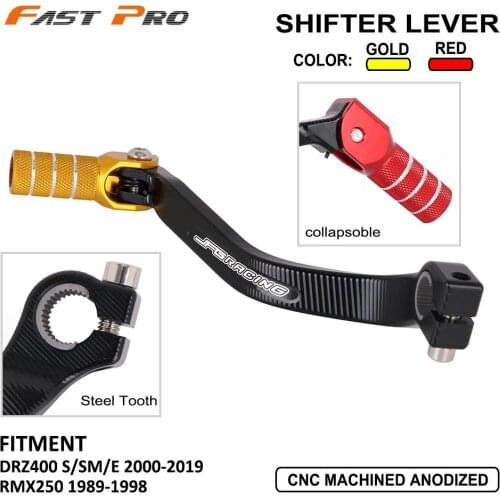 Motorcycle CNC Aluminum Foldable Gear Shifter Shift Lever For SUZUKI DRZ400S DRZ400SM 2000-2019 RMX250 RMZ 250 1989-1998