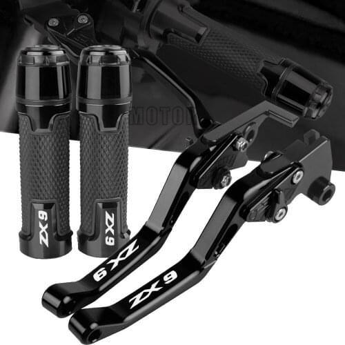 Motorcycle Extendable Adjustable CNC Aluminum Brakes Clutch Levers Handle Hand Grips For Kawasaki ZX9 ZX-9 1994 1995 1996 1997