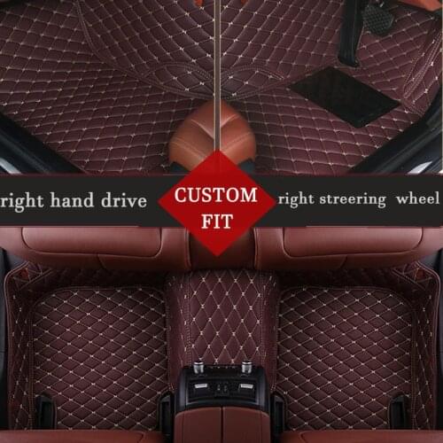 Customized right hand drive car floor mats for Jeep Liberty Cherokee Wrangler Compass Patriot high quality all cover carpet