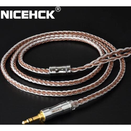 NiceHCK C16-5 16 Core Copper Silver Mixed Cable 3.5/2.5/4.4mm Plug MMCX/2Pin/QDC/NX7 Pin For BL-03 ZSX C12 V90 TFZ QDC NX7 PRO