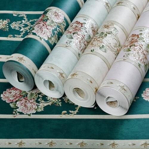 Wallpaper Self-adhesive 3D Wall Sticker Non-woven Modern European Living Room Bedroom Wall Decoration DIY Mural Peel and Stick