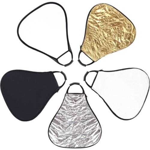 Excellent Texture 80cm Portable Triangle Fan-shaped 5-in-1 R for Photography and Photo Filling Popular Photographic Reflectors
