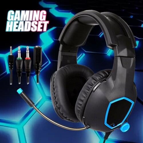 Pohiks 1pc 3.5mm Jack Professional Gaming Headset Adjustable Surrounding Stereo Subwoofer Headphone With Mic For PS4 Xbox One