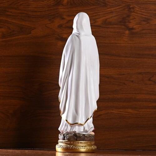 Resin Madonna Blessed Saint Virgin Our Lady of Lourds Mary Statue Figure Christ Tabletop Statue Figurine