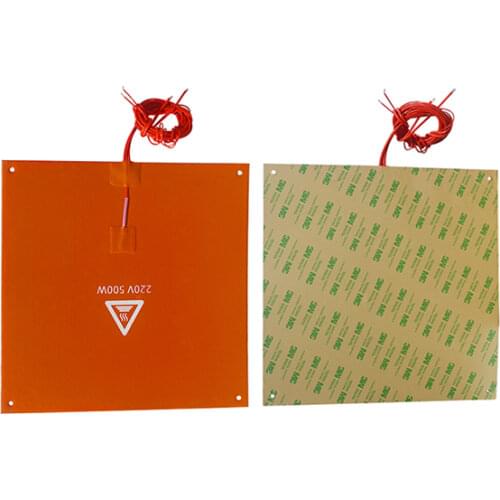 Silicone heating pad heater 250mmx250mm for 3d printer heat bed hole 6mm