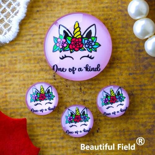 12mm 25mm 14mm 16mm 18mm 20mm Photo Glass Cabochons Round Cameo Set Handmade Settings 30mm Unicorn BM1074254