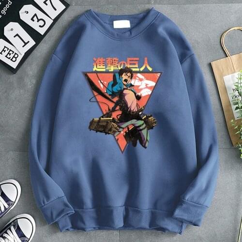 Attack On Titan Cartoon Print Hoody Men Autumn Fashion Sweatshirt Japan Hip Hop Hoodie Cartoon Loose Hoodies Fashion Clothing