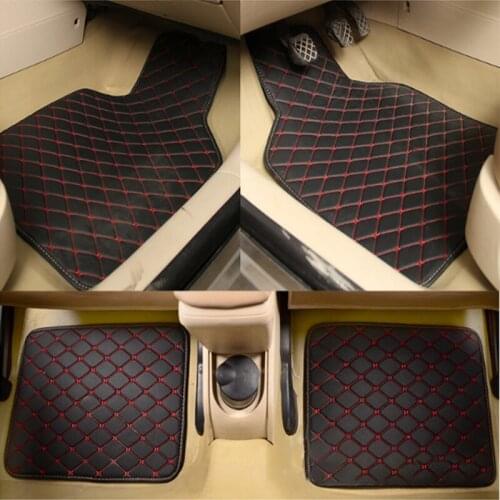 Cars Universal Leather Car Floor Mats Carpets Carpets Waterproof and Dirty Floor Mats