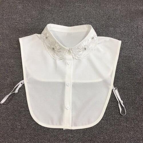 Spring new collar shawl fashion fake collar versatile solid decorative female decoration lady leopard shirt versatile solid