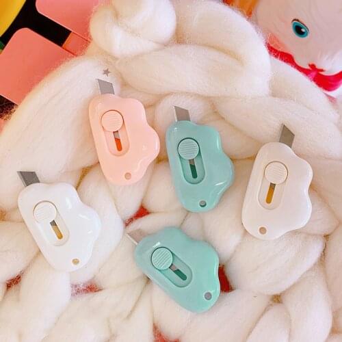 1pcs Mini Utility Knife Novelty Student Cloud Knife Cute Stationery Office Paper Cutting Kawaii School Supplies Letter Opener