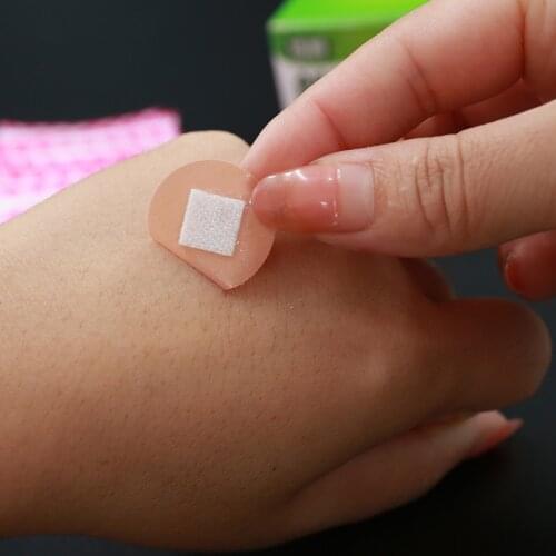 100PCS Waterproof Breathable Round Band Aid Adhesive Bandages First aid kit For Children Kids Diameter 22mm For Camping