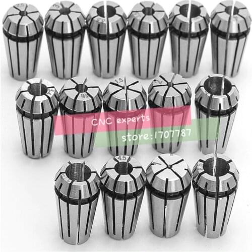 15PCS ER11 Spring Collet Set for CNC Engraving Machine & Milling Lathe Tool Tool Holder