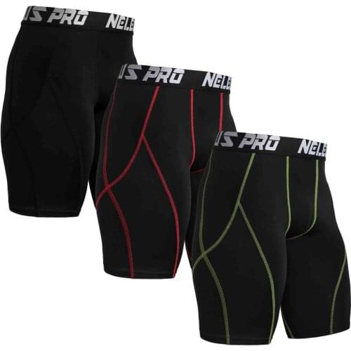 3PCS Men Compression Shorts Quick-Dry Breathable Elastic Gym Fitness Tights Running Sportswear fitness shorts men Plus Size XXXL
