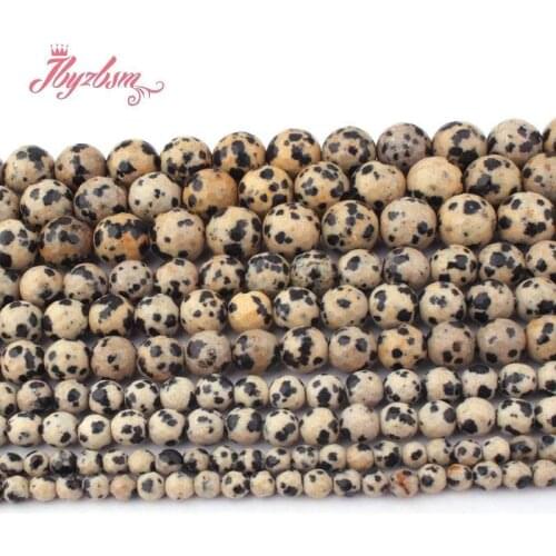 4,6,8,10mm Faceted Round Multicolor Dalmatian Jaspers Natural Stone Beads For DIY Necklace Jewelry Making Loose Strand 15 Inch