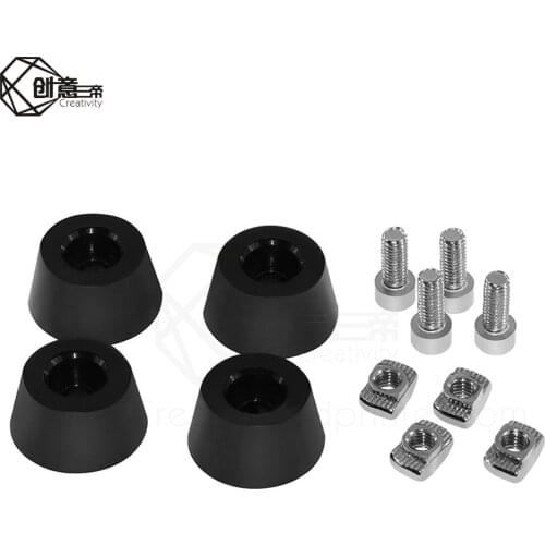 4 Sets Antivibration Feet For i3 MK3 Printer Kit Anti-vibration Rubber Landing Mat Feet For 2020 Profile 3D Printer Parts