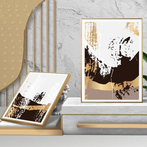 Abstract Poster and Prints Golden Black Wall Art Picture For Living Room Home Decoration Modern Canvas Paintings Cuadros Unframe