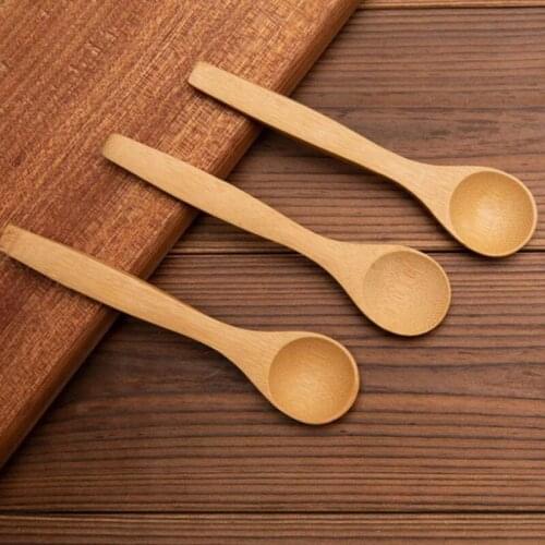 Fast shipping New arrival Handmade Bamboo Spoons Honey Spoon Baby Spoons Mini Spoons 13cmx3cm LX8884