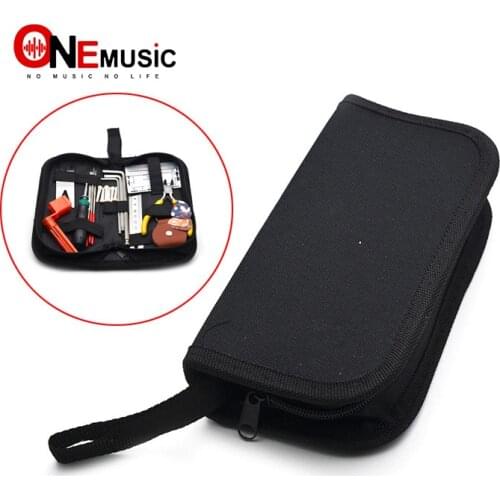Black Foldable Guitar Bass Tools Storage Bag 20*10*5CM functional Receive Bag Guitar Accessories
