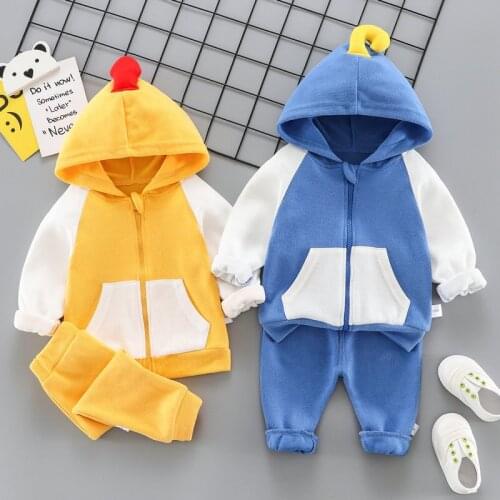 Childrens Clothing Baby Spring Autumn Sportsuit New Style Kids Outfits Clothes Sets 1,2,3Years Hooded Coat+Pants Boys Tracksuit