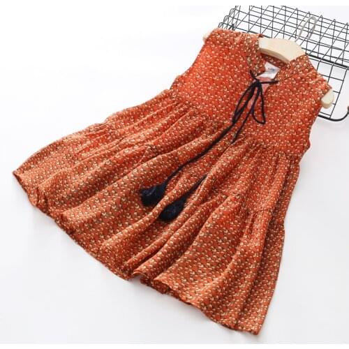 Baby Floral Dress 2021 Summer New Girls' Clothing Children Sleeveless dress