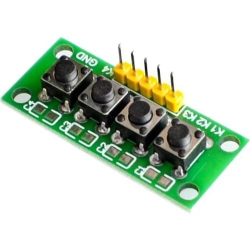 DIY Kit 1x4 4 Independent Key Button Keypad Keyboard Module Mcu for Arduino Student Class Design Graduation Project Experiment