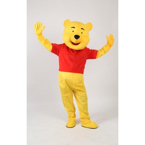 Cartoon Very Cute Yellow Bear Mascot Costume Adult Dress Character Unisex Outfit High Quality Cartoon Character Unisex Clothing