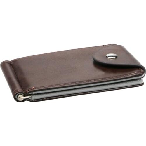 Men Wallet Purse Short Design Fashion Buckle PU Leather Durable For Money Card Coin Best Sale-WT