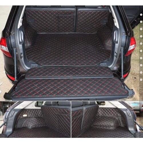 Full set car trunk mats + back door mat for Renault Koleos 2016-2009 waterproof boot carpets cargo liner mats for Koleos 2010