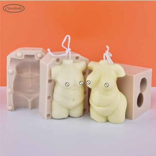 Plump Scar Belly Torso Silicone Body Candle Mold Waist Realistic Shape Human Female Bust DIY Handmade 3D Stereo Male Body Tool