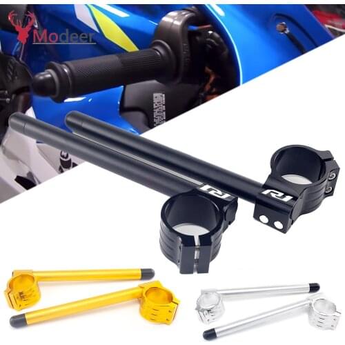 Motorcycle Racing Adjustable CNC 50mm Clip On Ons Fork Handlebars Split Handle Bar Cafe Racer for YAMAHA YZFR1 1998-2018 YZF R1