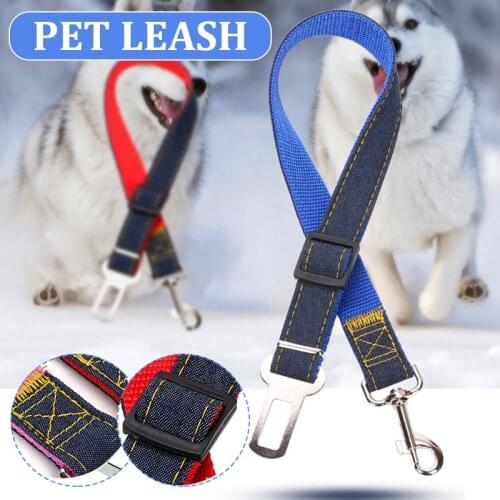 Dog Cat Seat Belt Adjustable Nylon Pet Car Safety Belt Harness Heavy Duty Pet Leash for Universal Puppy Kitten FreeDog Supplies