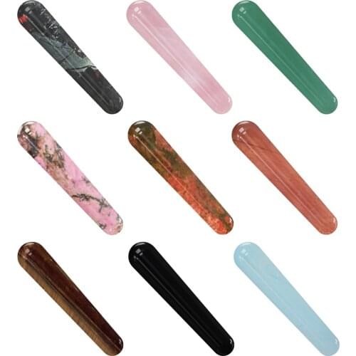 Rose Quartz Yoni Wand Real White Crystal Massage Wand Obsidian Yoni Stick Natural Stone Body Massage Stick Face Massager Bar