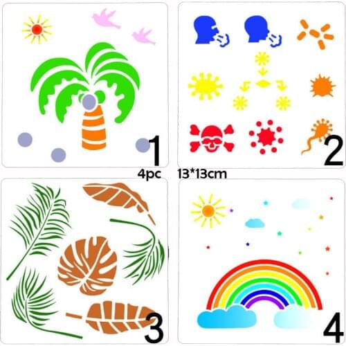 Printing Template Lace Ruler Spray Masked Drawing Hollow Template Spray Pattern Wall Painting Spray Flower Hollow DIY Template