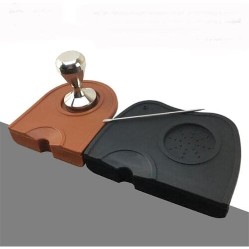 S/M Size Silicone Coffee Tamper Mat Holder Barista Coffee Tea Bar Tool Espresso Maker Support Base Non-Slip Flexible Corner Mat
