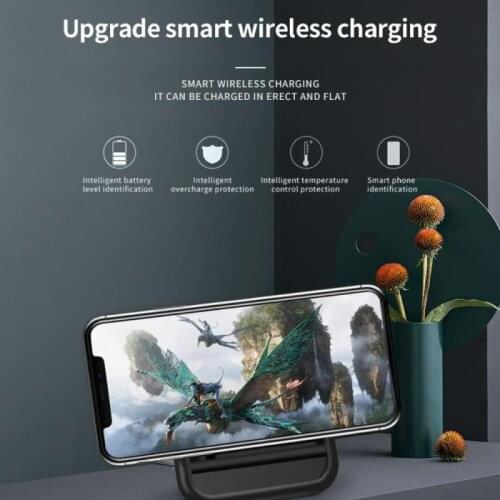 Fold Qi Wireless Charger Stand Holder Fast Charging For IPhone 12 11 XR X XS 8 Samsung S20 S10 USB C Qucik Charge Pad