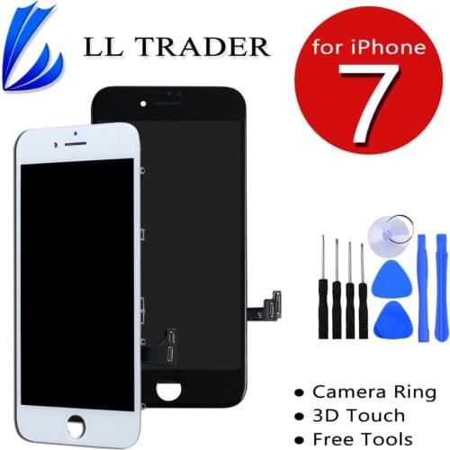 For iPhone 7 LCD Screen Replacement HD Display Touch Digitizer Assembly Home Button not included Front Camera Free Tool 3D touch