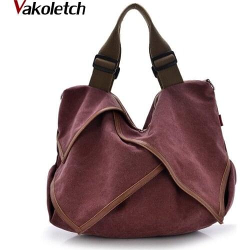 Stylish Casual Women Bag for Travel Lady Crossbody Bag Messenger Bags High Quality Big Women Canvas Handbag Shoulder Bags KL593