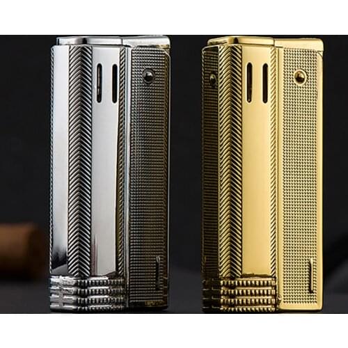 Square Old-fashioned Kerosene Lighter Personality Creative Retro Simplicity Copper Color Cotton Oil Lighter Gadgets for Men