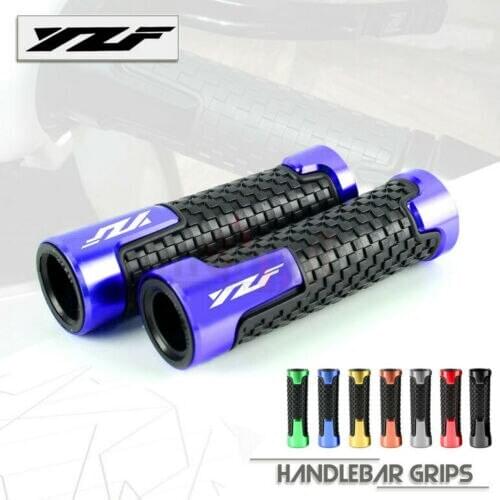 7/8"22mm Motorcycle Accessories Universal CNC Aluminum+Rubber Handle Grips for YAMAHA YZF R1 R6 R15 V6 R3