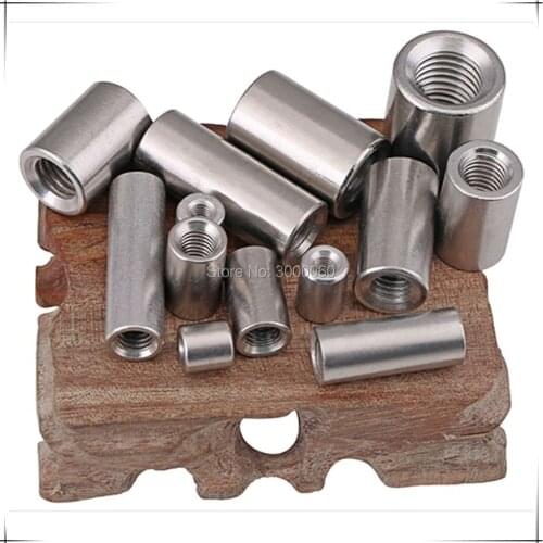 M8 Stainless Steel 304 Inner Thread Round Rod Coupling Nut 20pcs/lot