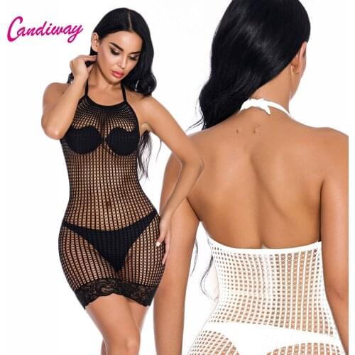 Sexy Costumes Lingerie Net Bodysuits Tempting Perspective Nightdress Nightwear Body dress Female Erotic
