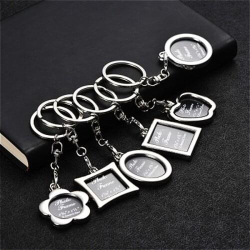 1PC Creative Metal Alloy Insert Photo Picture Frame Keyring Keychain Fob Love Gift Photo Frames for Personalized Picture
