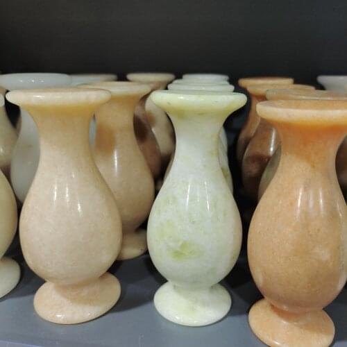 1pcs Authentic Shaanxi Lantian jade ornament vase, clean vase, living room, study decoration