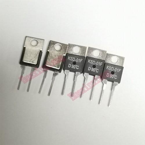 50PCS/Lot KSD-01F TO-220 Temperature Switches Thermostat Sensor Normally open/close 40℃ -130