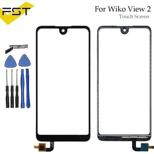 6.0'' Black New Touch Screen Digitizer Panel For Wiko View 2 Touch Panel Front Glass Lens Sensor Touchscreen+Tools