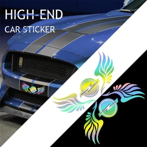 Angel Wings Seven Color Reflective Car Stickers Laser Body Sticker For Opel Astra Vectra Corsa Insignia Vivaro OPC Zafira Mokka