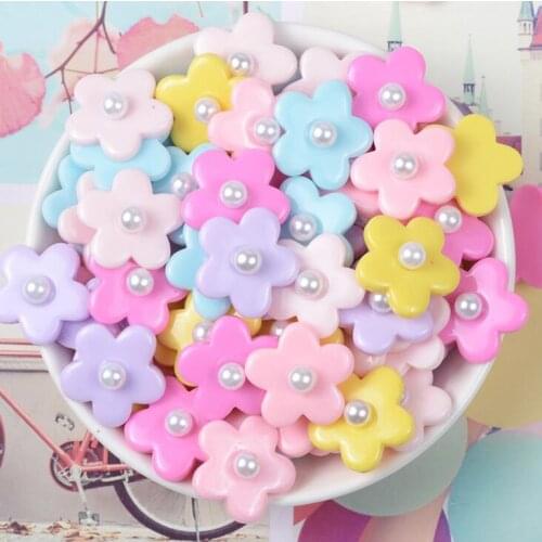 Resin Flower Beads Decoration Crafts Flatback Cabochon Scrapbooking Fit Phone Embellishments Diy Accessories