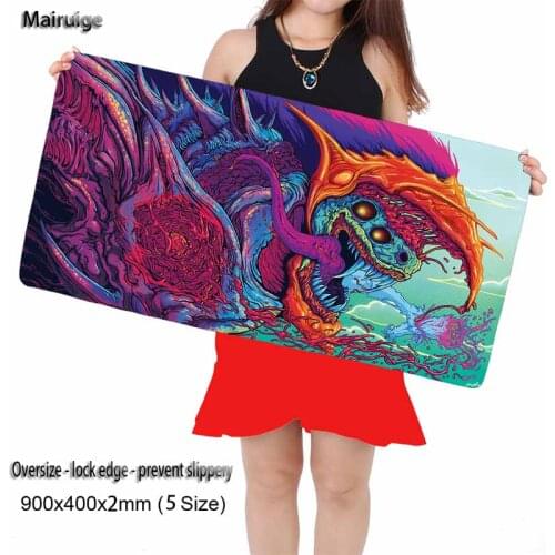 Mairuige Large Size Mouse Pad Lock Edge CSGO Game Monster Computer Keyboard Pad Player Speed Controls The Anti-slide Mouse Pad